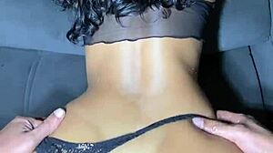 Oiled brazilian housewife ass brincando creampie doggystyle riding