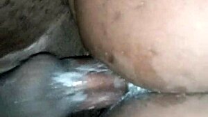 Ebony babe keeps getting hardcore fucked post-cumshot, big ass bouncing wildly