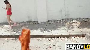 horny brunette teen pussy stretched by huge monster bbc