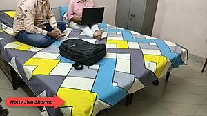 hotty jiya sharma moans loud as boyfriend fucks her hard in hostel with dirty talk