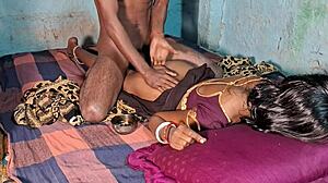 Desi wife in bra skirt seduces with dirty talk deepthroats hairy pussy fucked quickie