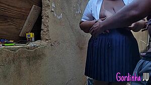 CAUGHT SMOKING! Student Aluna Gets Fucked Hard By Stepdad In Lingerie Creampie Facial Cumshot Squirting