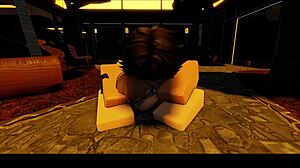 she takes it deep in her ass during roblox play