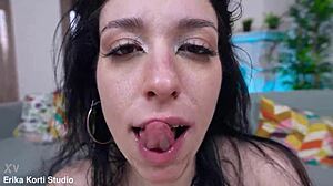 little slut nemesi takes monster cock deep in ass for hard pounding and gulps piss with no pussy play in intense 1on1