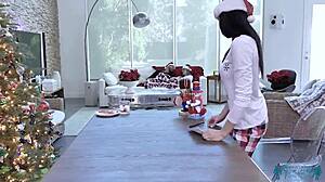 santa rams huge dick deep in ariana marie's tight young hole