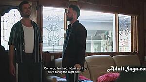 Double Penetrating Petite Asian Ember Snow's Tight Ass and Tits in Snow Taboo Threesome