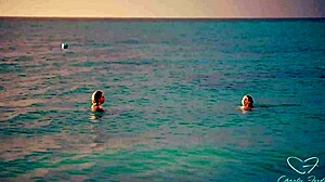 hey charlie forde's wet pussy licked hard by lesbian babe on beach... moans everywhere