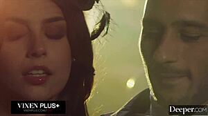 Chanel Camryn in latex begs for domination, bent over deepthroating outdoors.