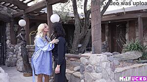 rich cougar milf in lingerie spanks and rides big cock boy toy with dirty talk