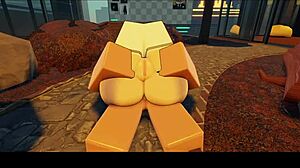 she takes it deep in her ass during roblox play