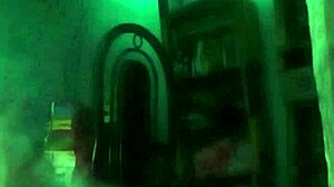 darkness hides this amateur latina couple's sensual webcam fun?