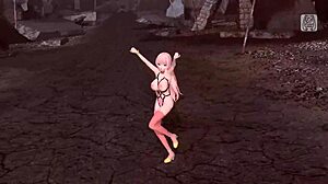 Bound Japanese Goddess Megurine Luka's Big Ass Tits Exposed