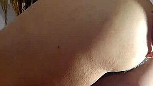 my swollen pussy stretches the tiny bikini during outdoor flashing session