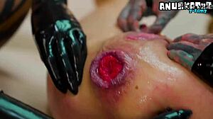 dominant sluts double fist gaping asses and pussies in wild lesbian group frenzy