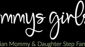 Mummy's Girls Horny Stepdaughter Tabletop Lesbian Threesome Lick Fest