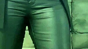 mature slut parades leather lingerie and panties in hot homemade pov compilation