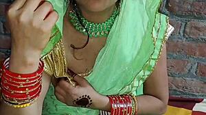 Dude my dream bhabhi gives sloppy blowjob then fucks like crazy with stepbro indian maid style