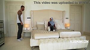 British bodybuilder tames shy petite divorced Muslim milf virgin