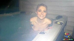 Ailee Anne cheats sucking Rex Ryder's monster cock deepthroat at resort outdoors.