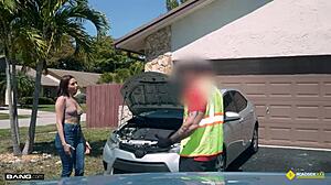 Slay Kay Bent Over Fucked in Boyfriend's Garden for Car Fix