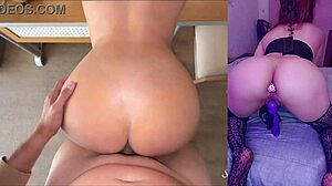 HORNY BIG TITS LATINA MASTURBATES IN POV UNTIL CREAMPIE ORGASM DURING HARD WORK INTERVIEW!