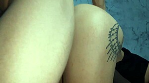 tattooed hermanastra swallows cum doggystyle creampie pussy pounding