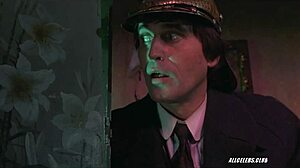 Halina Kowalska milf celebrity gives topless nude handjob with big tits bouncing