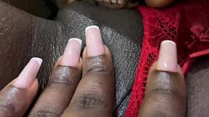 Vizinha's Big Ass Teases Red Panties Squirting Pussy Fuck Part 1