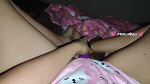 Brazilian Amateur Dildo Fingers Shaved Pussy Before College Seduction