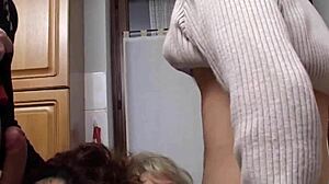 Italian Milf Licks Son's Cock Moaning Wildly
