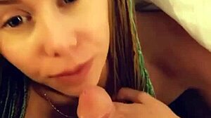 Amateur Blonde Swallows Morning Cum Quick