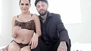 Tatted Tommy milf Sandy Love sloppy sucks rides armpit licks balls
