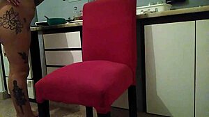 He bends cute big ass mature over kitchen counter for hardcore riding backstage