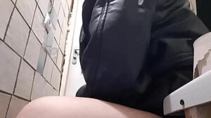 Hidden Cam Catches Stepmom Masturbating on Toilet with Big Tits