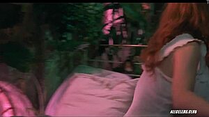 Halina Kowalska milf celebrity gives topless nude handjob with big tits bouncing