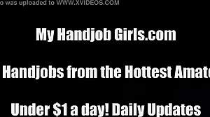 sexy french maid mistress dominates with handjob jerk off instructions in pov