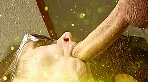 Sensual Deep Throat Swallows Huge Uncut Cock Cum