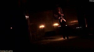 Wow! Skinny Slave Sucks Master Cock Outdoors After Spanking!