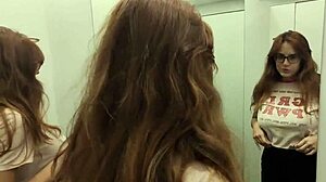 Submissive Babe Deepthroats Huge Tits Out In Public Fitting Room Cum Gulp!