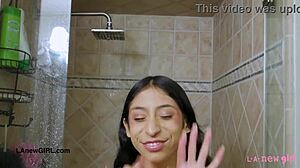 girl next door petite model strips shower interview daddy pov lesbian massage tease