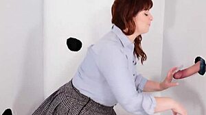 wanna join this curvy big ass secretary for glory hole dildo sucking roleplay fun?