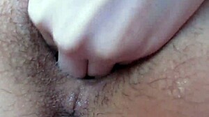 extreme close-up fingering gapes wet pussy to creampie with huge clit
