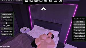 ayumu kasuga rides floating cocks while masturbating hard in roblox