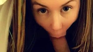 Amateur Blonde Swallows Morning Cum Quick