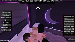 ayumu kasuga rides floating cocks while masturbating hard in roblox