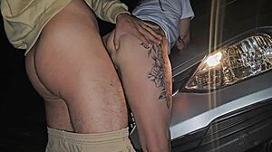 Uber Driver Fucks Two Party Girls Rough Outdoor Orgy