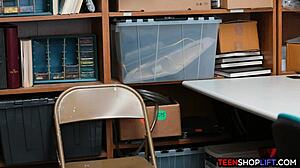 doesn't this teen shoplifter crave getting caught bent over for the security guard's doggystyle?