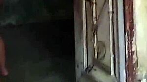 entering abandoned house leads to crossdressing ass tease and blowjob fun