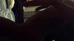 Ebony amateur teen bends for big black cock hardcore backshots