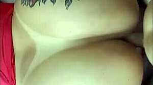 garota bunduda bends over fat ass shaking for her brazilian lover's deep thrusts